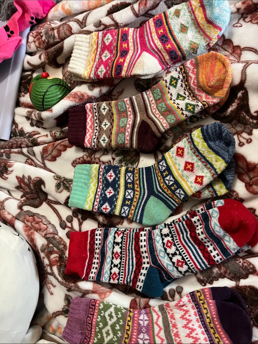 Cozy Multi-Color Patterned Crew Socks - Packable Comfort